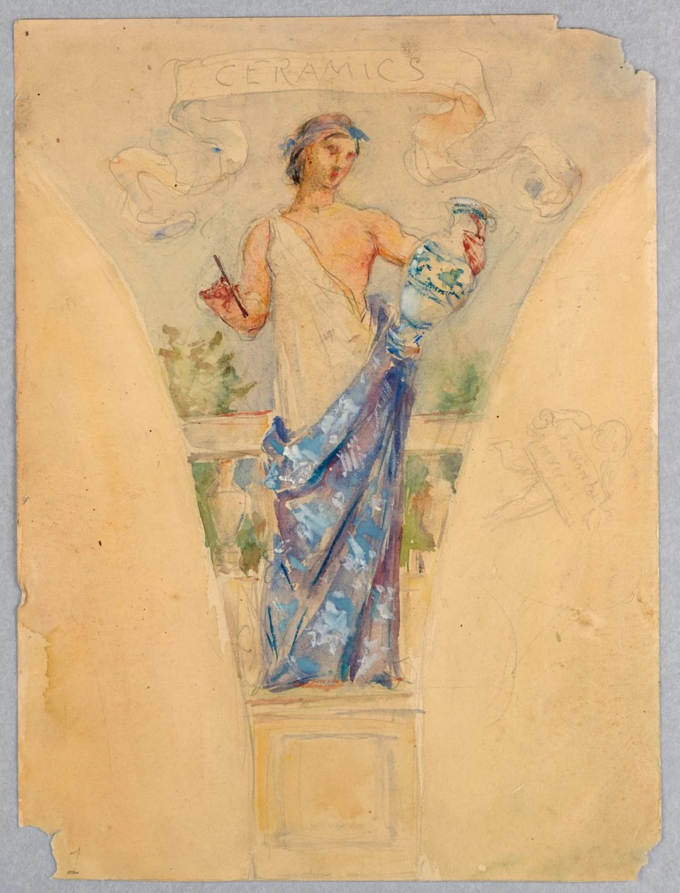 Personificazione della Ceramica, studio per la cupola del Palazzo del Manifatturiero, Esposizione Colombiana Mondiale, Chicago - Smithsonian Institution, Gift of Mrs
